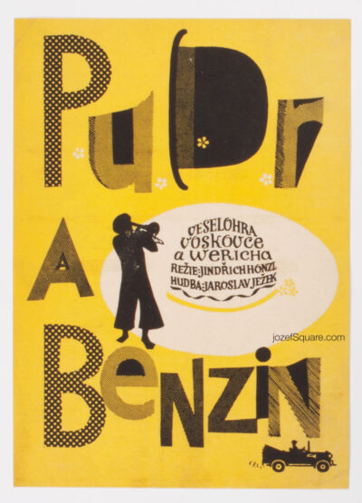 30s Movie Poster, Powder and Petrol, Voskovec and Werich