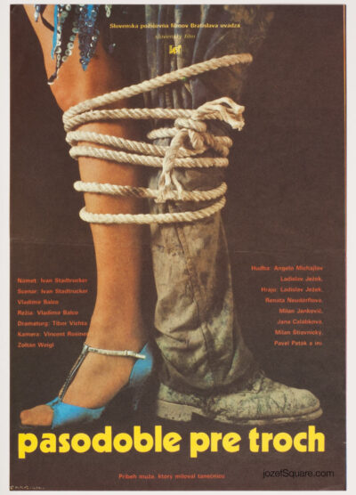 Movie Poster, Pasodoble for Three, 80s Cinema Art
