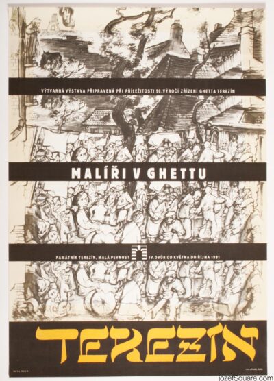 Exhibition Poster, Painters in the Ghetto, Pavel Svab, 1991