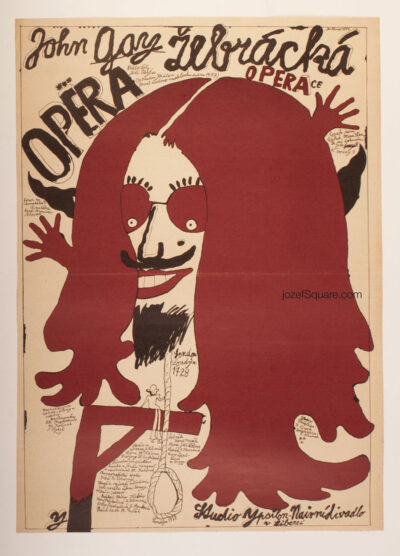 Theatre Poster, The Beggar's Opera, Jan Schmid, 1977