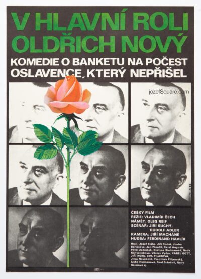 Movie Poster, Starring Oldrich Novy, Dobroslav Foll, 1980s Cinema Art