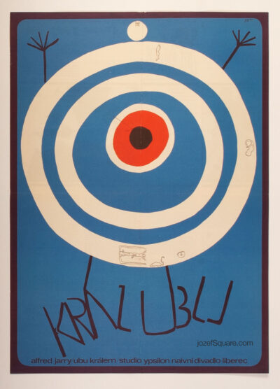 Theatre Poster, King Ubu, Alfred Jarry, Jan Schmid, 1974