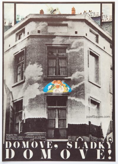 Movie Poster, Home Sweet Home, Milan Grygar, 1970s Cinema Art