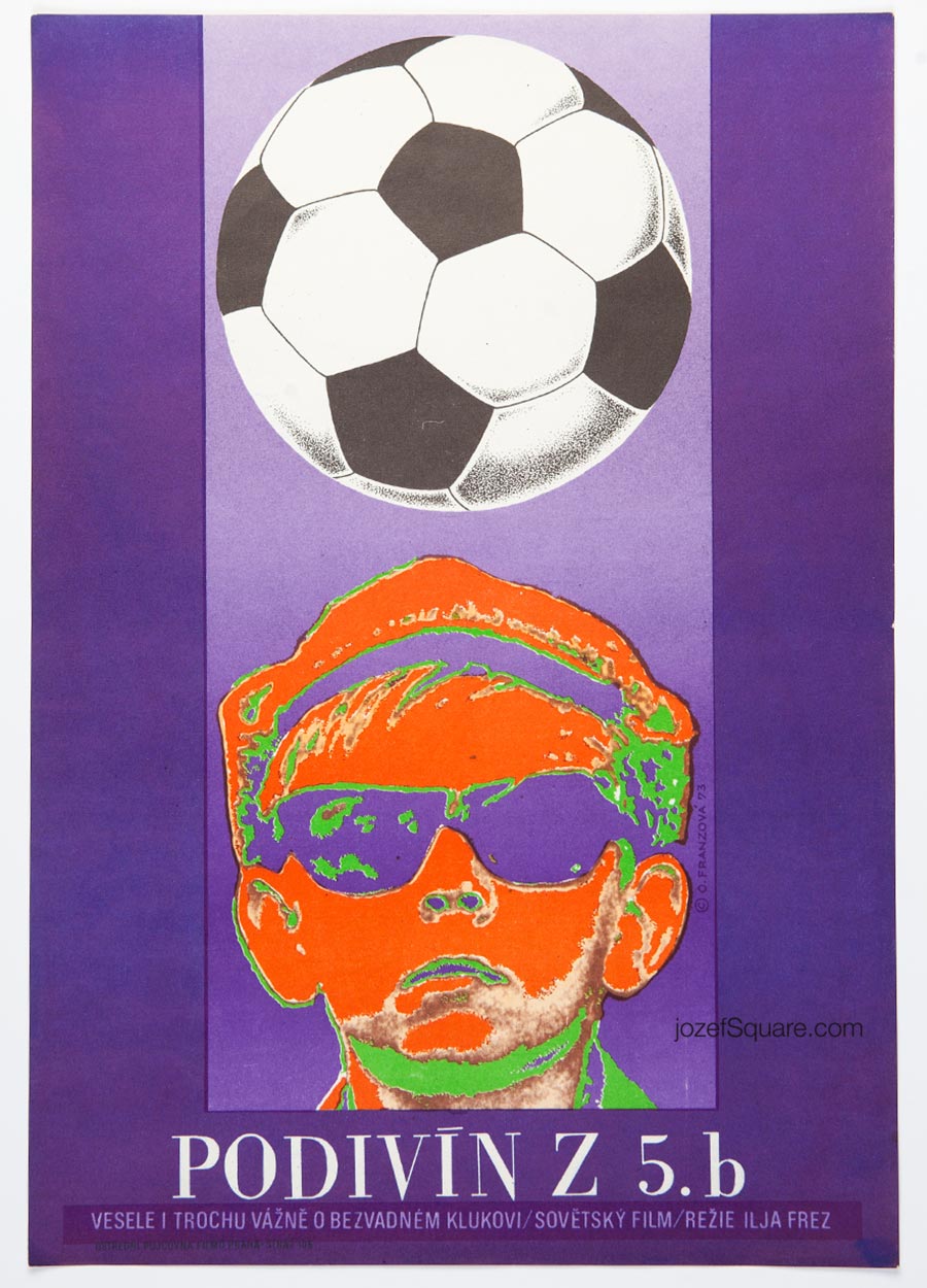 Abstract Movie Poster, The Boy From 5B, Olga Franzova, 1970s Cinema Art
