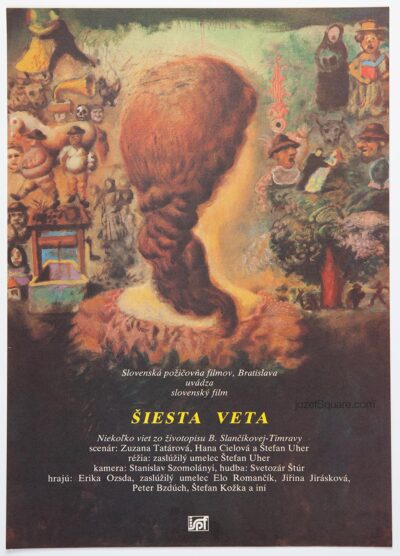 Movie Poster, The Sixth Sense, Peter Klucik, 1980s Cinema Art
