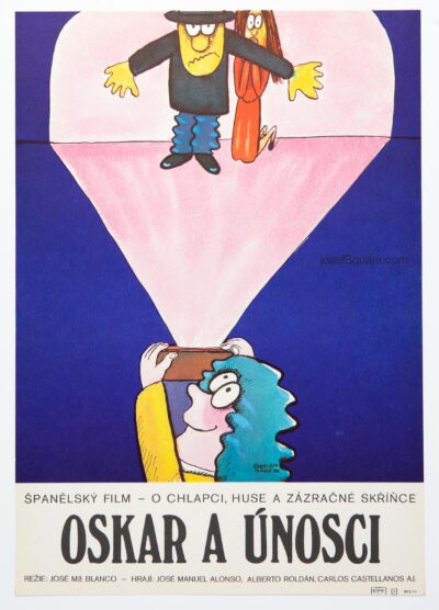 Movie Poster, Oscar, Kina and the Laser, Vratislav Hlavaty, 1980s Cinema Art