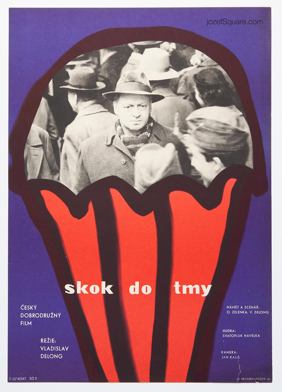 Movie Poster, A Leap in the Dark, Bozena Bruderhansova, 1960s Cinema Art