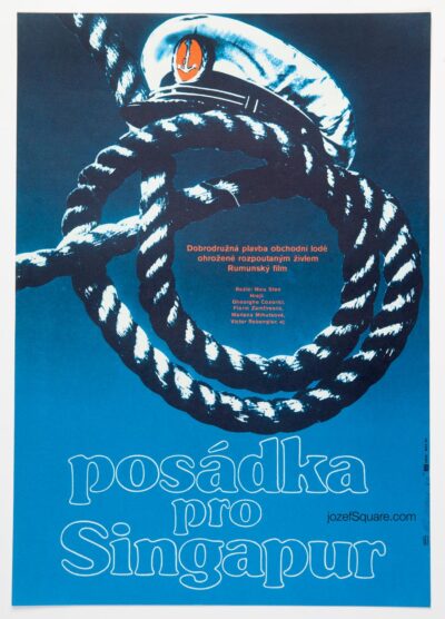 Minimalist Movie Poster, A Crew for Singapore, Petr Chalabala, 1980s Cinema Art
