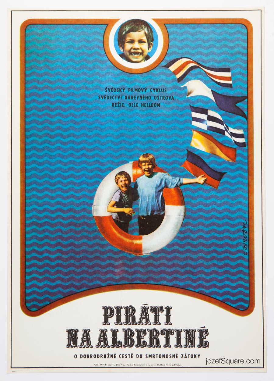 Movie Poster, Tjorven och Mysak, Alexej Jaros, 1970s Cinema Art