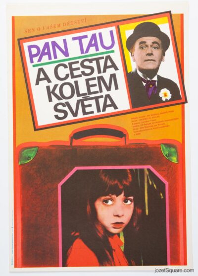 Movie Poster, Mr Tau and a Trip Round the World, Jindrich Cech, 1972