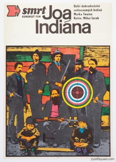 Movie Poster, The Death of Joe the Indian, Karel Vaca, 1970s Cinema Art