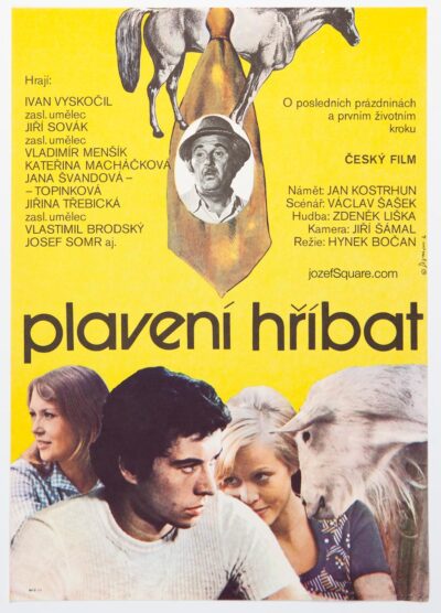 Movie poster, Foals in the River, Miloslav Disman, 1970s Cinema Art