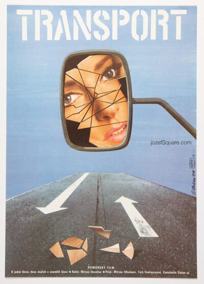 Movie Poster, Long Drive, Miroslav Hrdina, 1970s Cinema Art