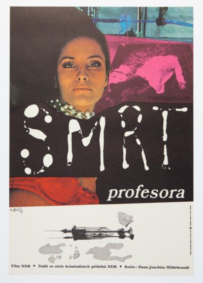 Movie Poster, The Professor's Death, Vladimir Vaclav Palecek, 1970s Cinema Art