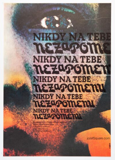 Movie Poster, I Shall Never Forget, Zdenek Ziegler, 1980s Cinema Art
