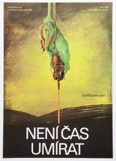 Surreal Movie Poster, No Time to Die, Jan Tomanek, 1980s Cinema Art