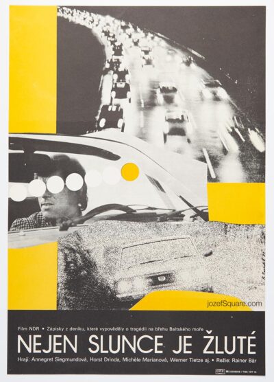 Movie Poster, Yellow Is Not Just the Colour of the Sun, Karel Zavadil, 1980s Cinema Art