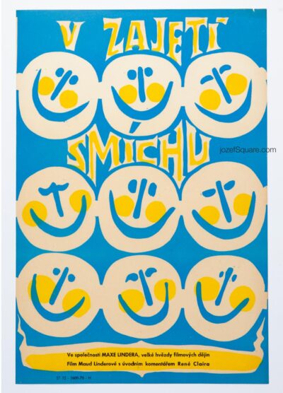 Movie Poster, Laughing with Max Linder, Unknown Artist, 1970s Cinema Art
