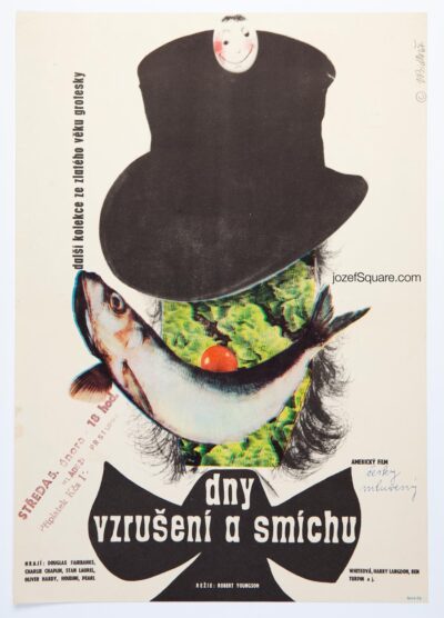 Movie Poster, Days of Thrills and Laughter, Vladimir Bidlo, 1960s Cinema Art