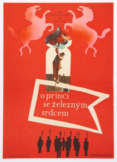 Movie Poster, Three Fat Men, Eva Galova-Vodrazkova, 1960s Cinema Art