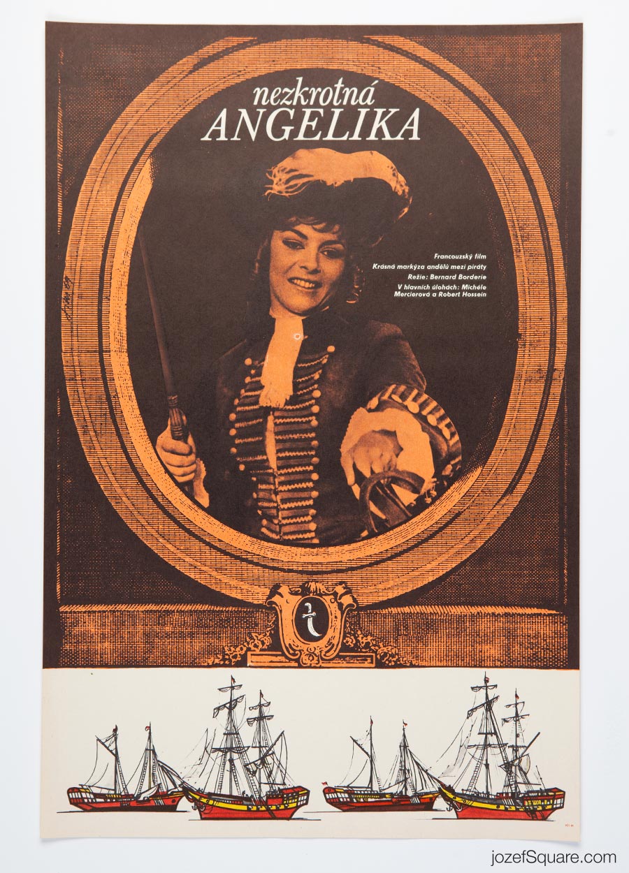 Movie Poster, Untamable Angelique, Jaroslav Fiser, 1960s Cinema Art