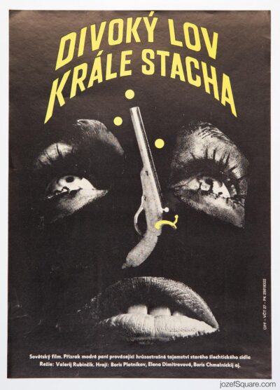 Movie Poster, Savage Hunt of King Stakh, Miroslav Hrdina, 1980s Cinema Art