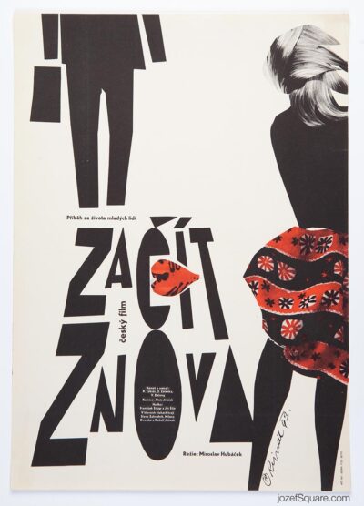 Movie Poster, Fresh Start, Milos Reindl, 1960s Cinema Art