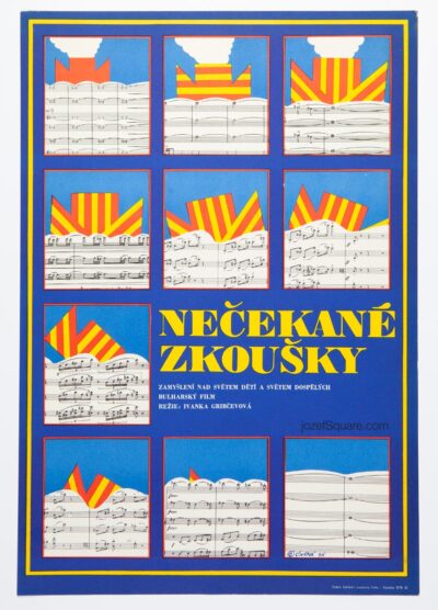 Movie Poster, Exams at Any Odd Time, Olga Civrna, 1970s Cinema Art