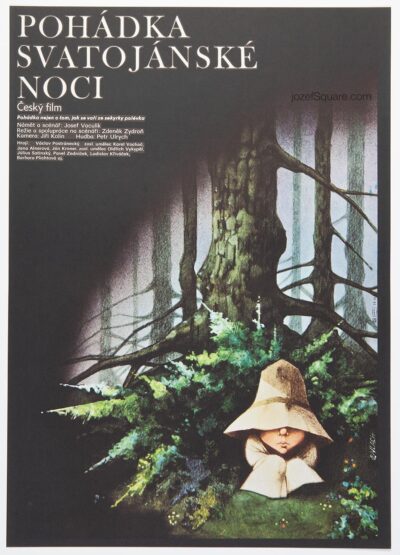 Movie Poster, Midsummer Night’s Story, Zdenek Vlach, 1980s Cinema Art