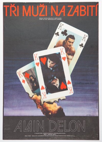 Movie Poster, Three Men to Kill, Jan Tomanek, 1980s Cinema Art