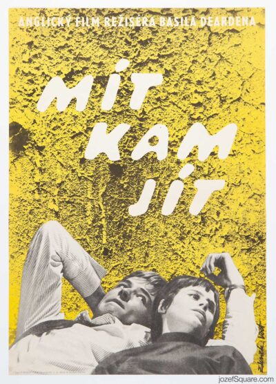 Movie Poster, Place to Go, Zdenek Virt, 1960s Cinema Art