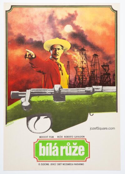 Movie Poster, White Rose, Alexej Jaroš, 1970s Cinema Art