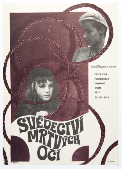 Movie Poster, Testimony of Dead Eyes, Helena Pekna, 1970S Cinema Art