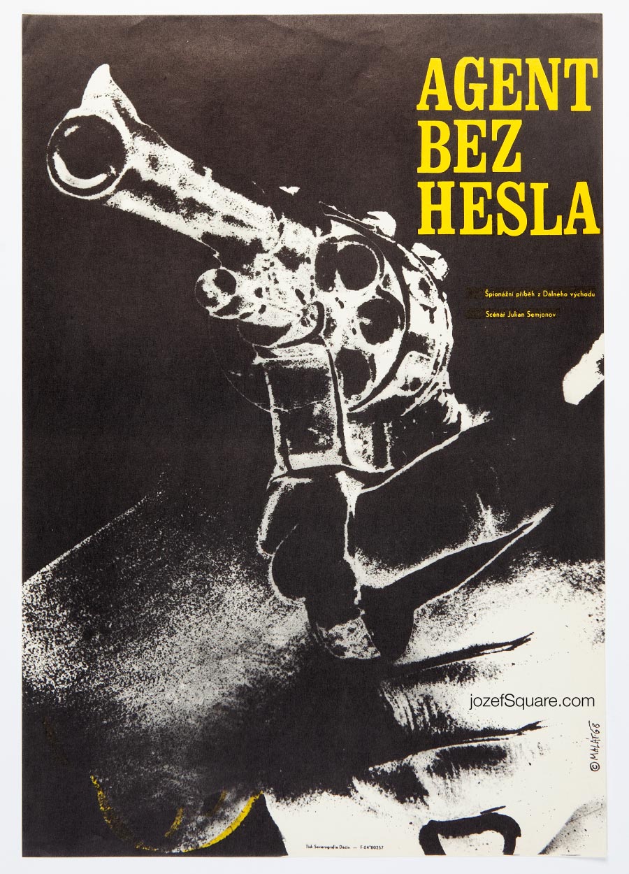 Movie Poster, No Password Necessary, Radim Malát, 1960s Cinema Art