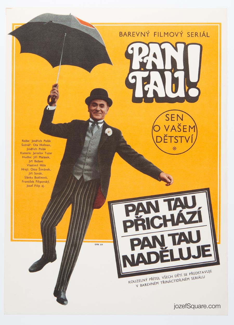 Movie Poster, Mr Tau Arrives, Unknown Artist, 1970s Cinema Art