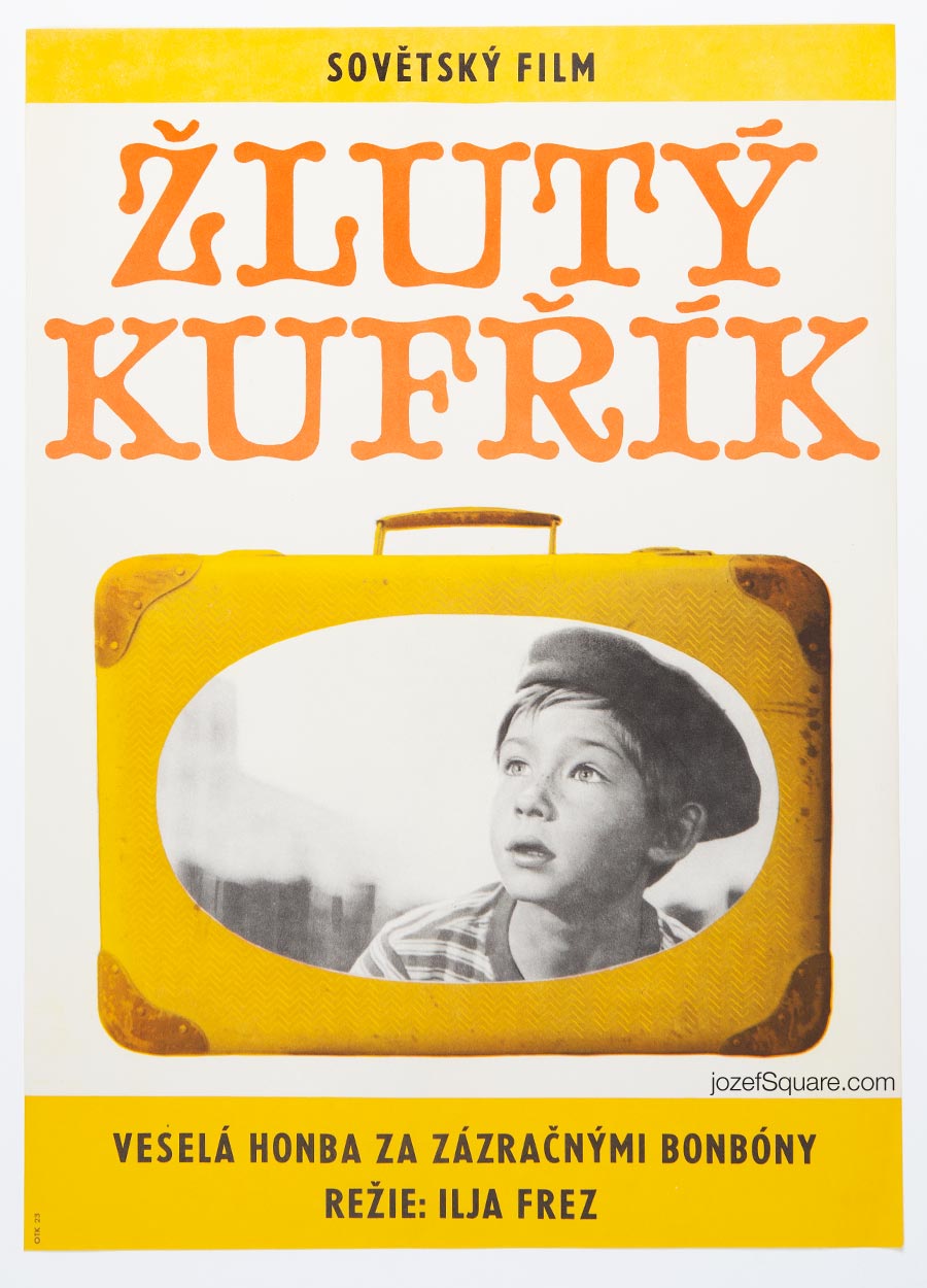 Movie Poster, Adventures of Yellow Suitcase, Unknown Artist, 197os Cinema Art