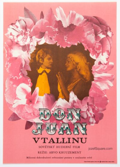 Romantic Movie Poster, Don Juan from Tallinn, Unknown Artist, 1970s Cinema Art