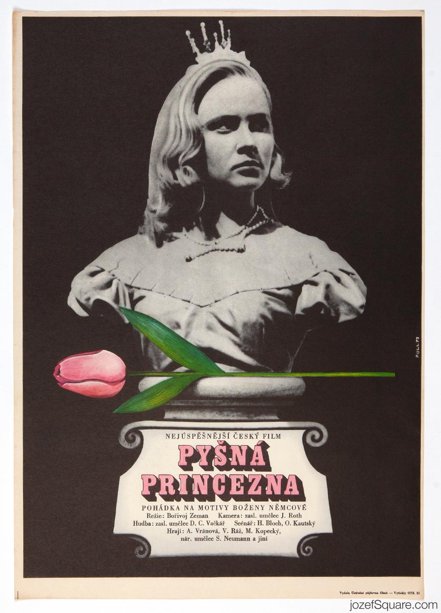 Children's Movie Poster, Proud Princess 2, Dobroslav Foll, 1970s Cinema Art