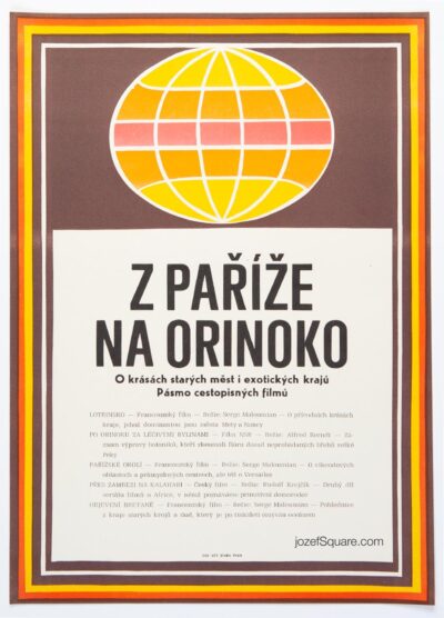 Movie Poster, From Paris to Orinoco, Unknown Artist, 1970s Cinema Art