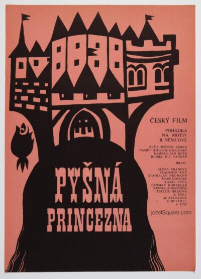 Children's Movie Poster, Proud Princess, Unknown Artist, 1970s Cinema Art