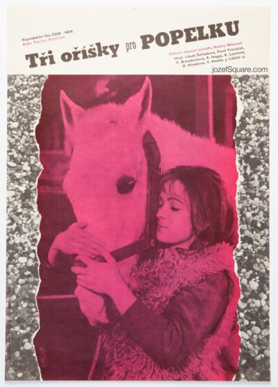 Movie Poster, Three Wishes for Cinderella, Unknown Artist, 1970s Cinema Art