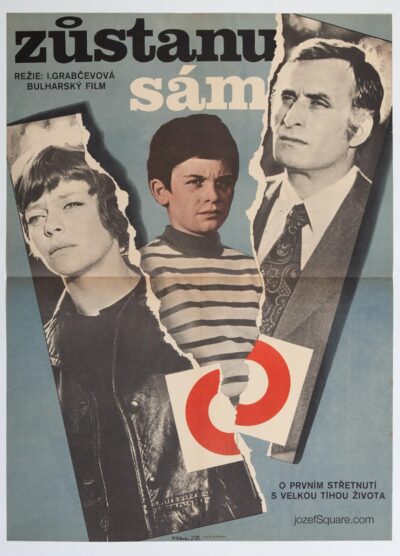 Movie Poster, With Nobody, Dobroslav Foll, 1970s Cinema Art