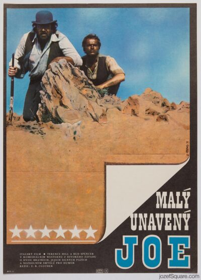 Western Movie Poster, Trinity Is Still My Name, Martin Dyrynk, 1970s Cinema Art