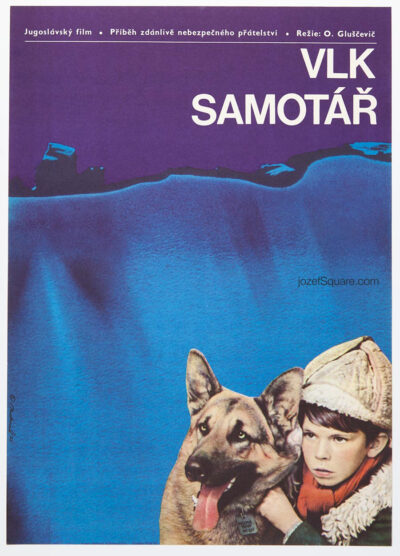 Movie Poster, The Lonely Wolf, Martinek, 1970s Cinema Art