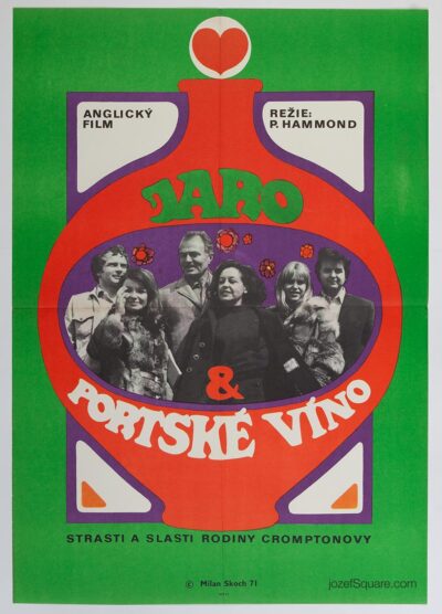 Movie Poster, Spring and Port Wine, Milan Skoch, 1970s Cinema Art