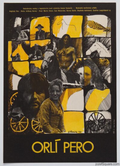 Western Movie Poster, Eagle's Wing, Miroslav Hlaváček,1980