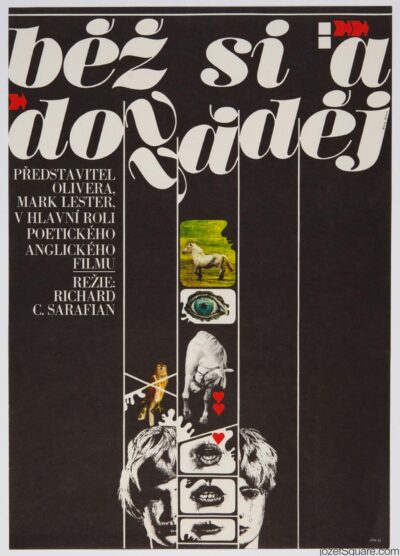 Movie Poster, Run Wild, Run Free, Miroslav Pechanek, 1960s Cinema Art