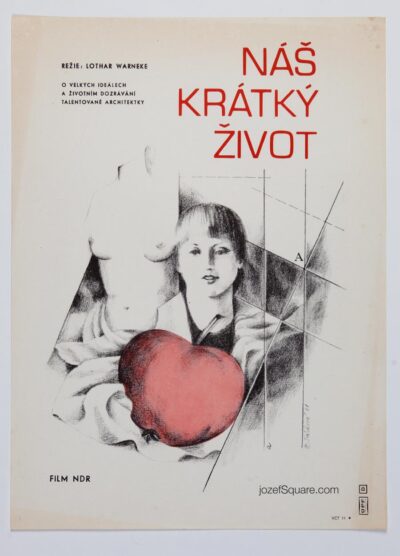 Illustrated Movie Poster, Our Short Life, Olga Starkova, 1980s Cinema Art