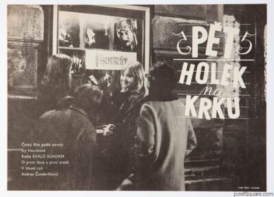 Movie Poster, Five Girls Around the Neck, Unknown Artist, 1960s Cinema Art