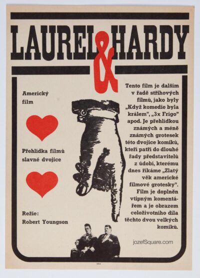 Movie Poster, Laurel and Hardy's Laughing 20s, Unknown Artist, 1960s Cinema Art